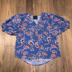 Johnny Was Jade Raine Easy Blouse floral silk sz S